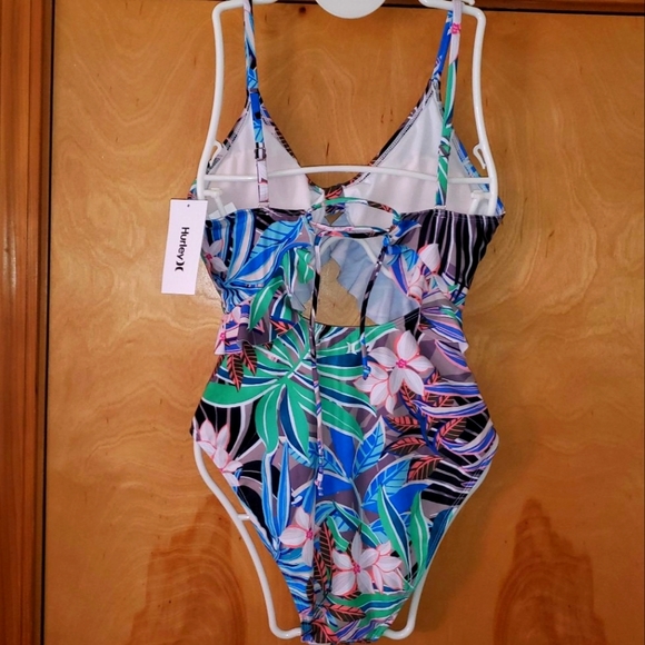 Hurley One Piece Floral Padded Monokini Swimsuit - Picture 4 of 10